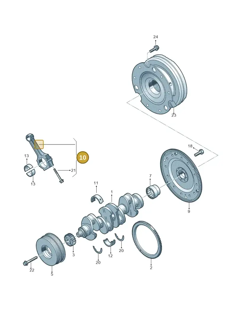 06H198401G — Audi A5 Limousine (2024-2025) diagram 849105100, position 10