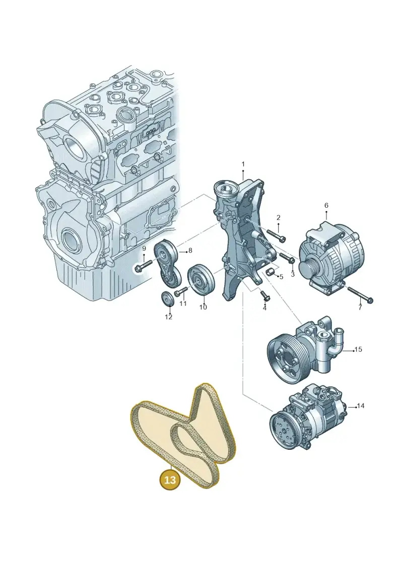 06H903137J — Volkswagen Amarok twin cab (2016-2022) diagram 683903200, position 13