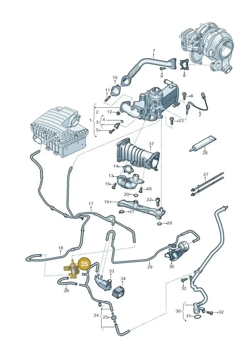 06H906283B — Volkswagen Amarok twin cab (2022-) diagram 894131700, position 35