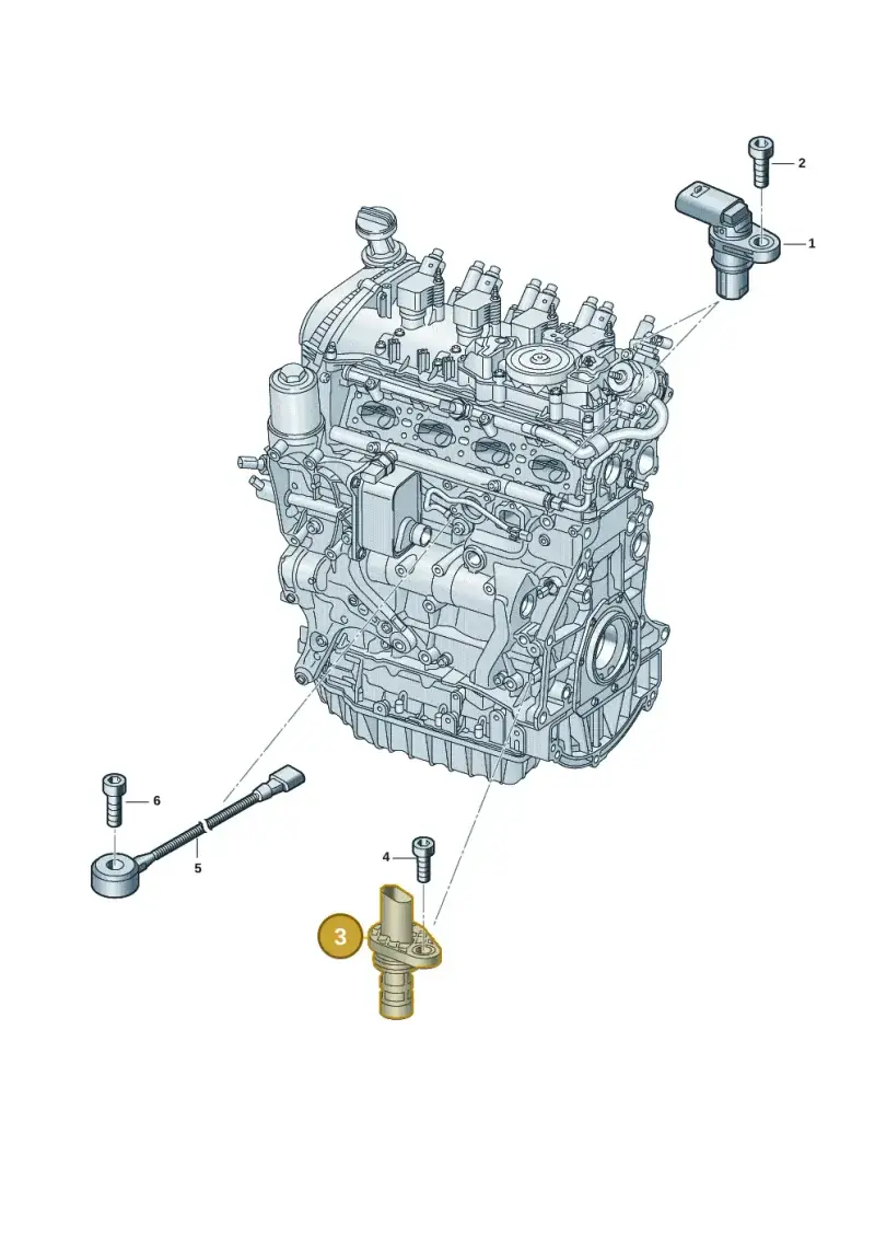 06H906433E — Volkswagen Tiguan 2.0 (2023-) diagram 907601005, position 3