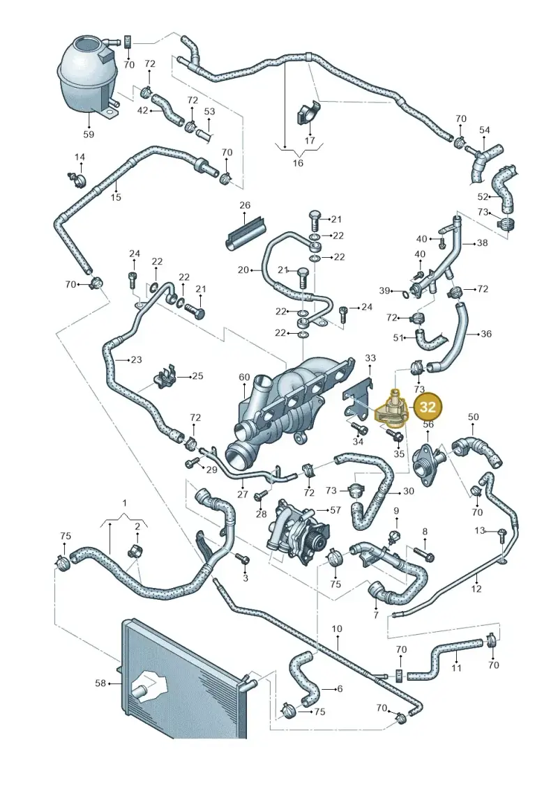 06H965561 — Volkswagen Amarok twin cab (2016-2022) diagram 683121300, position 32