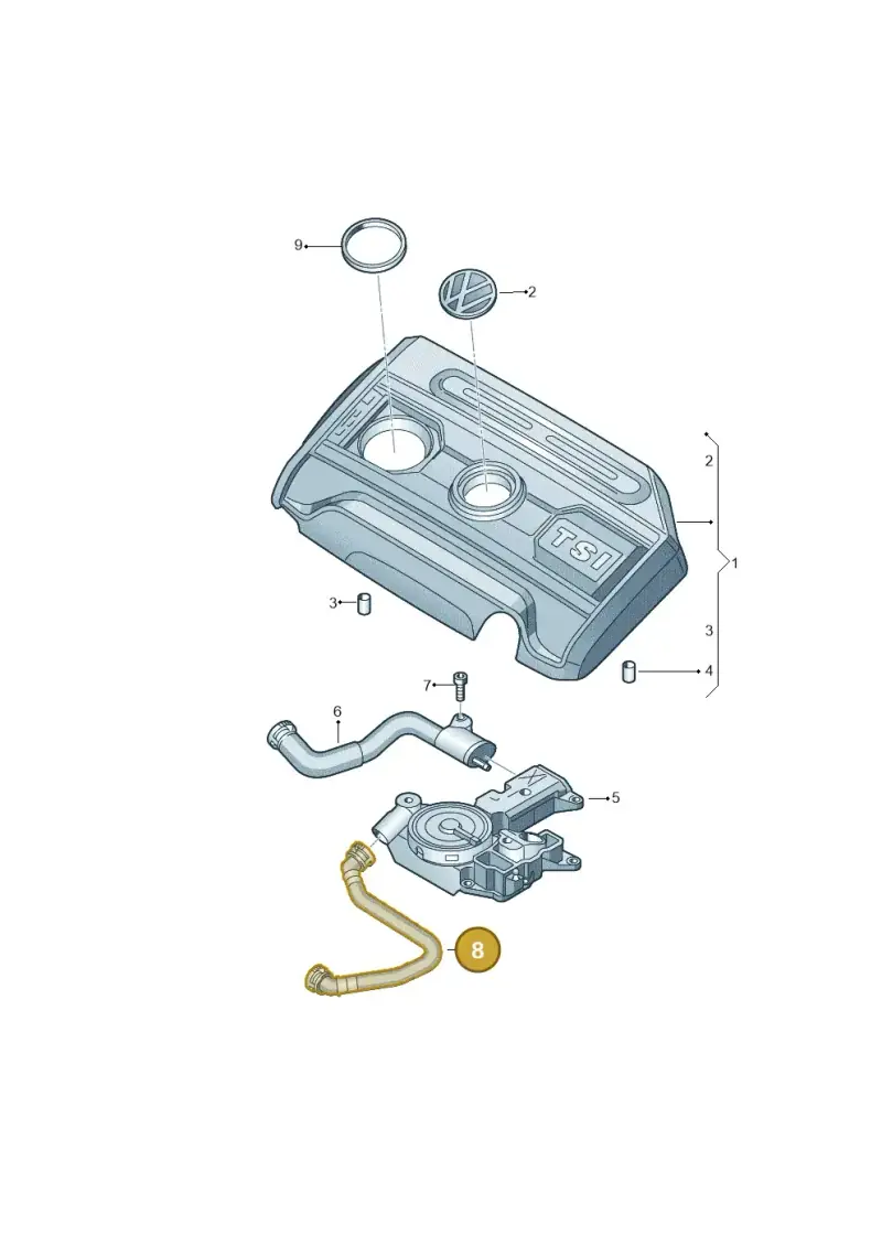 06J103221 — Volkswagen Scirocco 2.0 (2014-2017) diagram 627103860, position 8