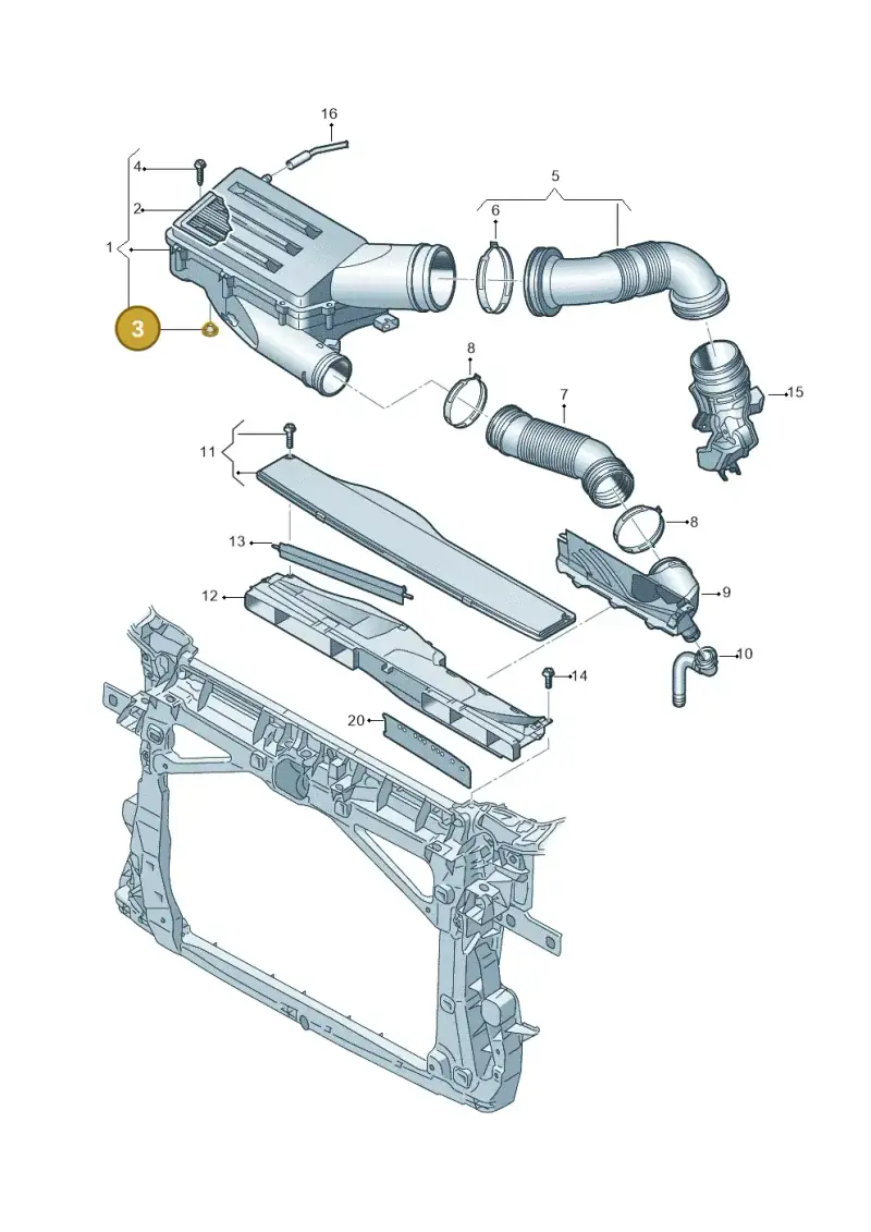 06J103226 — Volkswagen Passat estate (2023-) diagram 57x129042, position 3