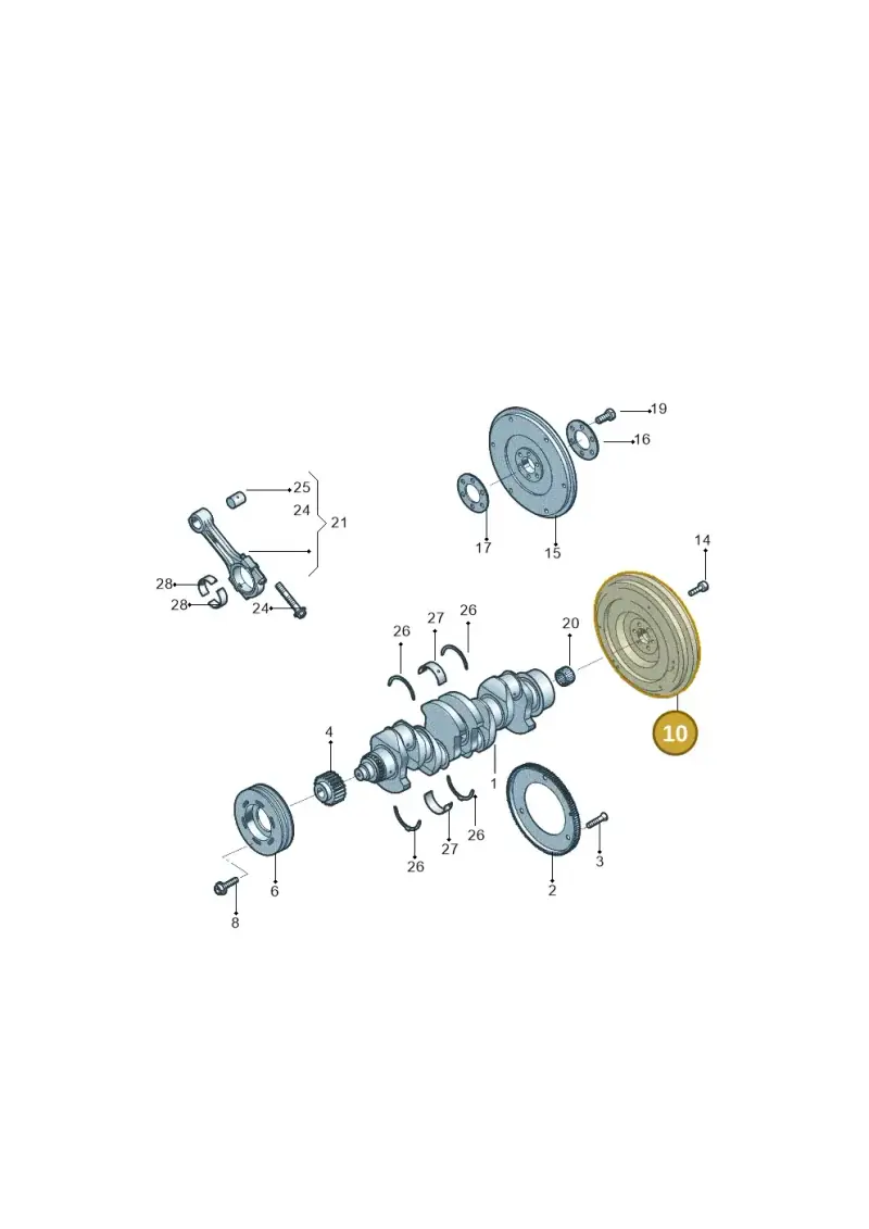 06J105266H — Volkswagen Tiguan (2009-2019) diagram 714105150, position 10
