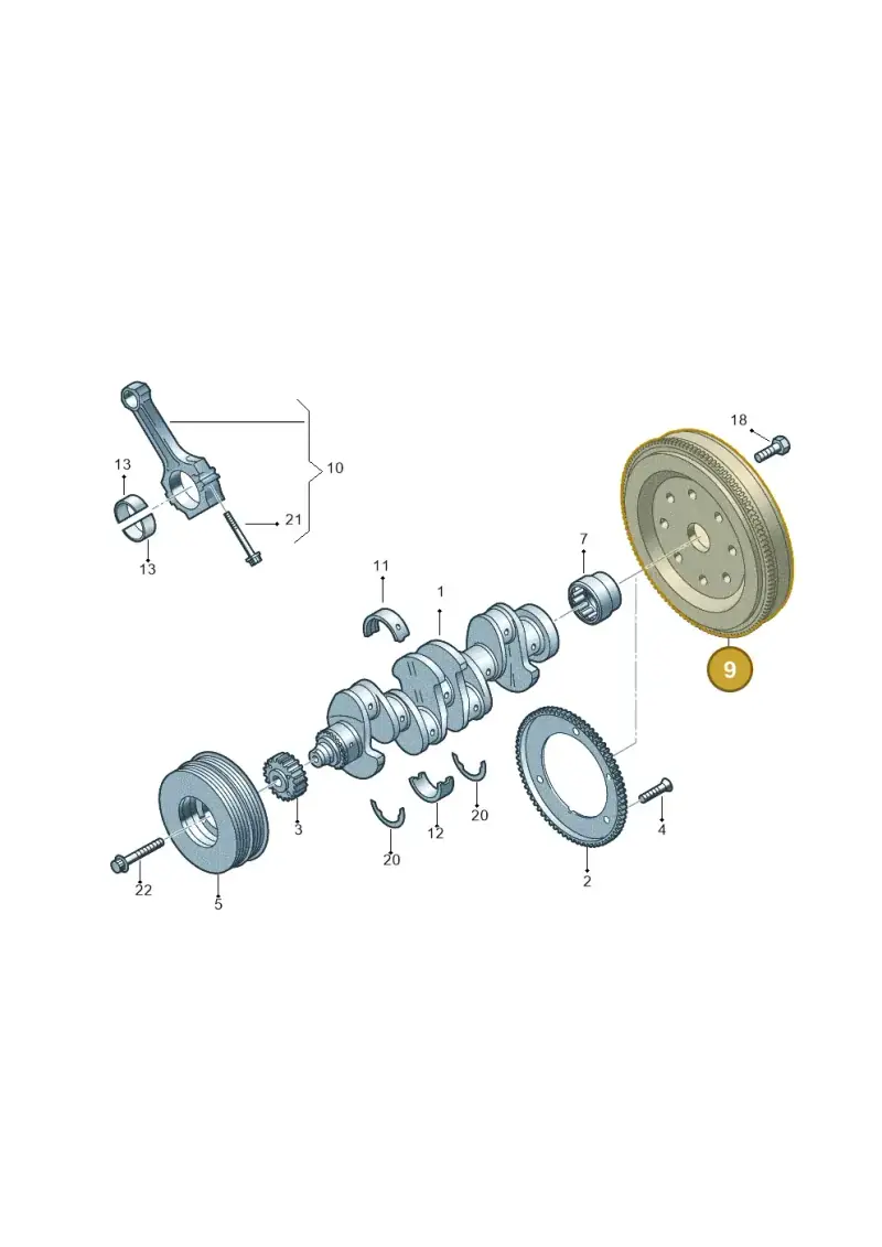 06J105266H — Volkswagen Scirocco 2.0 (2014-2017) diagram 746105150, position 9