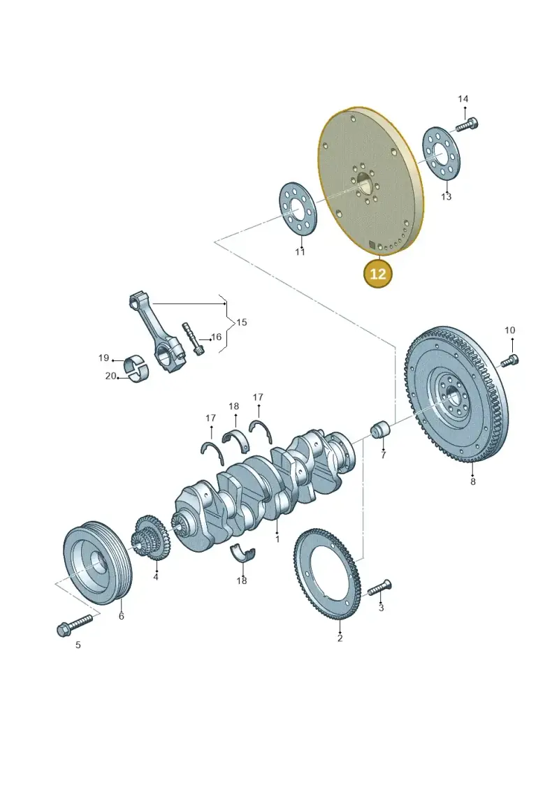 06J105327B — Volkswagen Arteon (2017-2023) diagram 828105027, position 12