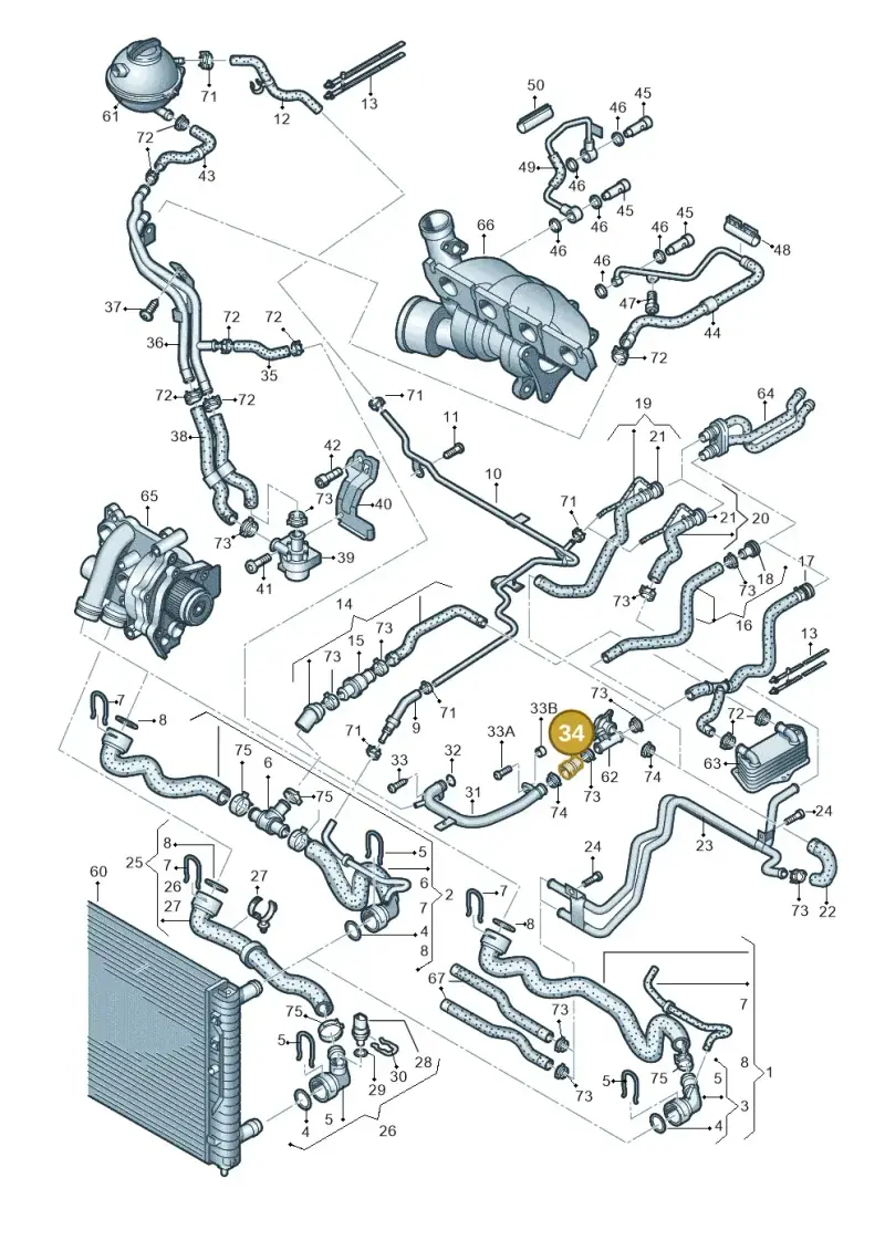06J121057D — Volkswagen New beetle (2011-2016) diagram 412121640, position 34