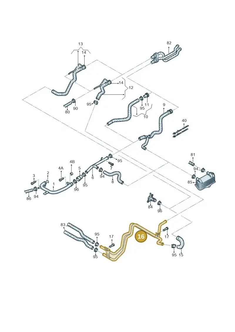 06J121151C — Volkswagen Passat CC (2011-2016) diagram 649121250, position 16