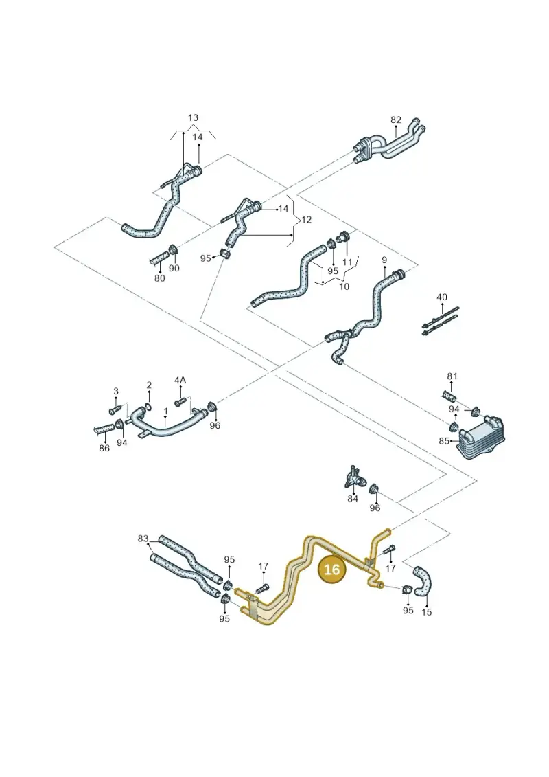 06J121151C — Volkswagen Passat CC (2011-2016) diagram 737121240, position 16