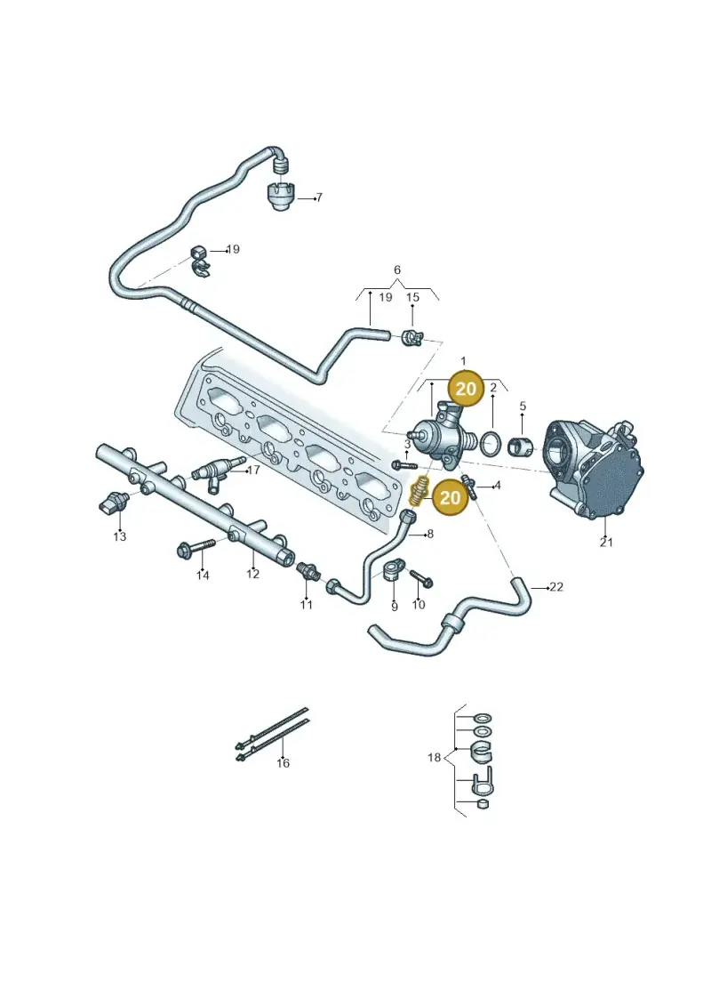 06J127065C — Volkswagen Tiguan 2.0 4Motion (2017-2024) diagram 833133620, position 20
