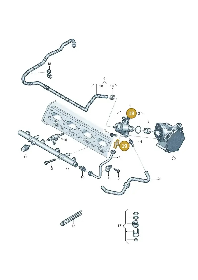 06J127065C — Volkswagen Tiguan 2.0 4Motion (2016-2024) diagram 884133550, position 19