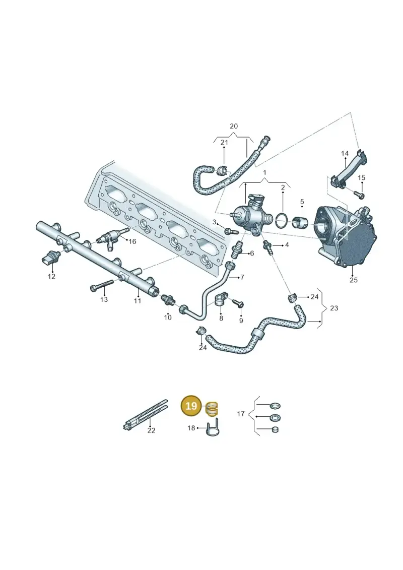 06J133036B — Volkswagen Touareg (2017-2023) diagram 439133100, position 19