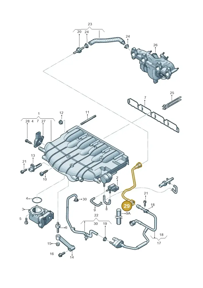 06J133518F — Volkswagen Scirocco 2.0 (2014-2017) diagram 718133300, position 29
