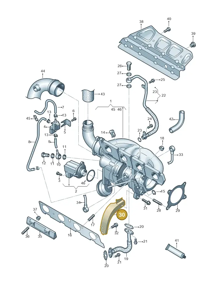 06J145536N — Volkswagen Caravelle (2015-2019) diagram 861145550, position 30