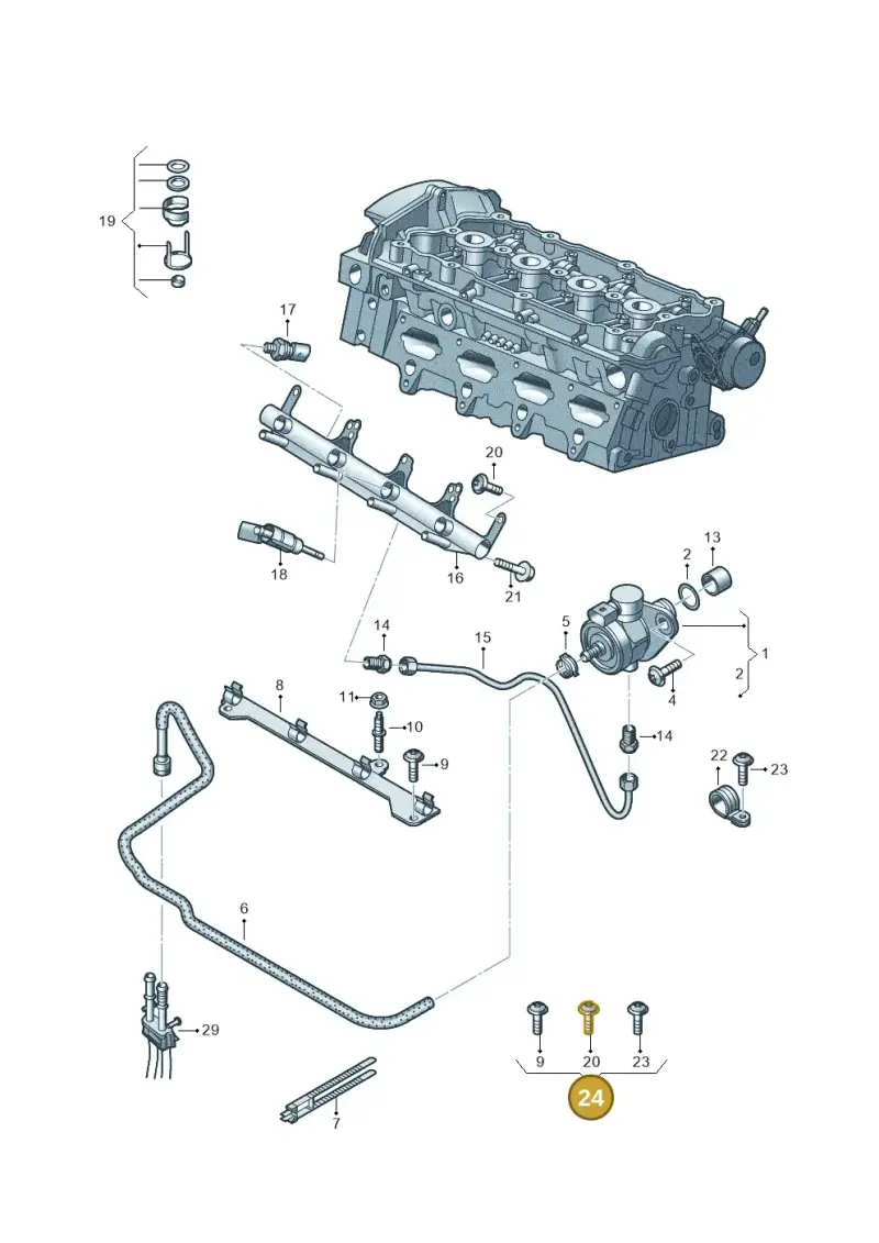 06J198212A — Volkswagen Scirocco 2.0 (2014-2017) diagram 689133600, position 24