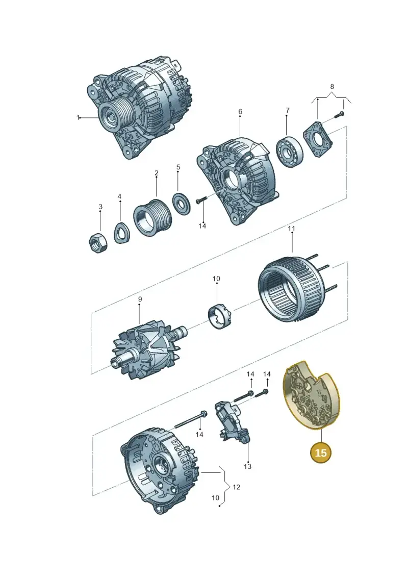06J903193 — Volkswagen Up! 1.0 TSI (2013-2017) diagram 393903050, position 15