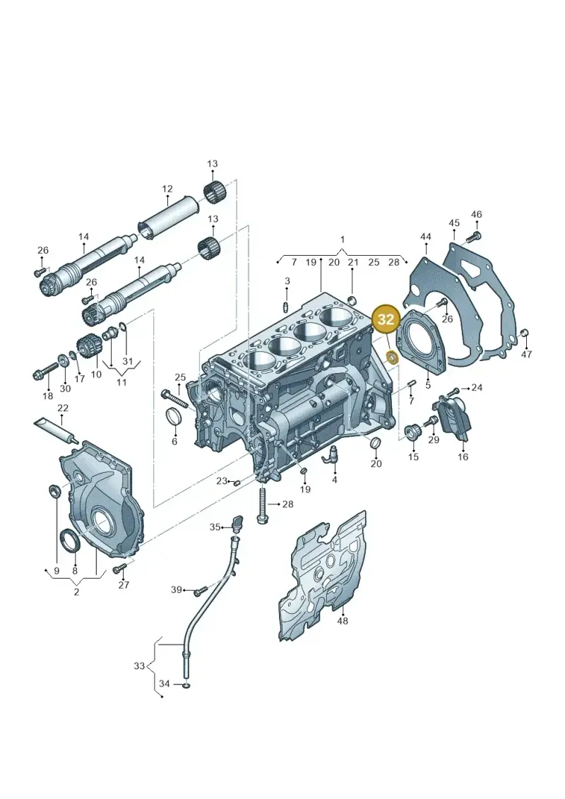 06K103085P — Volkswagen Passat estate (2023-) diagram 5h0103012, position 32