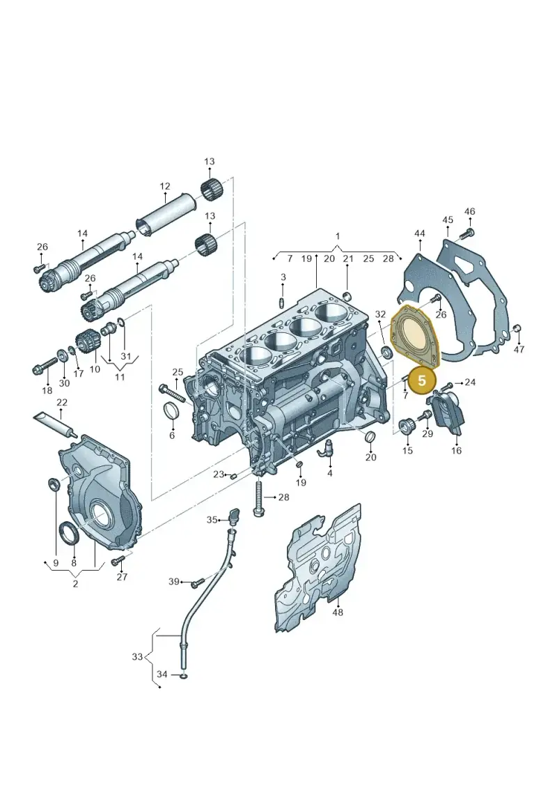06K103171P — Volkswagen Passat estate (2023-) diagram 5h0103012, position 5