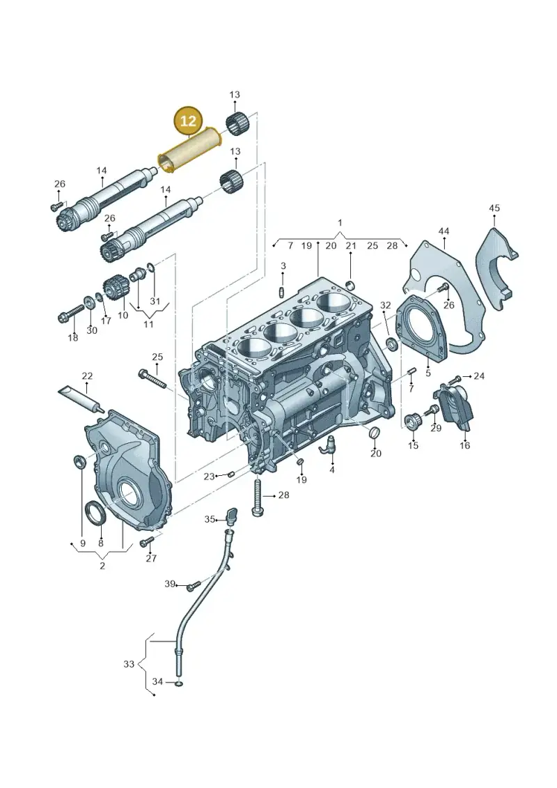 06K103199T — Volkswagen Touareg (2017-2023) diagram 725103050, position 12