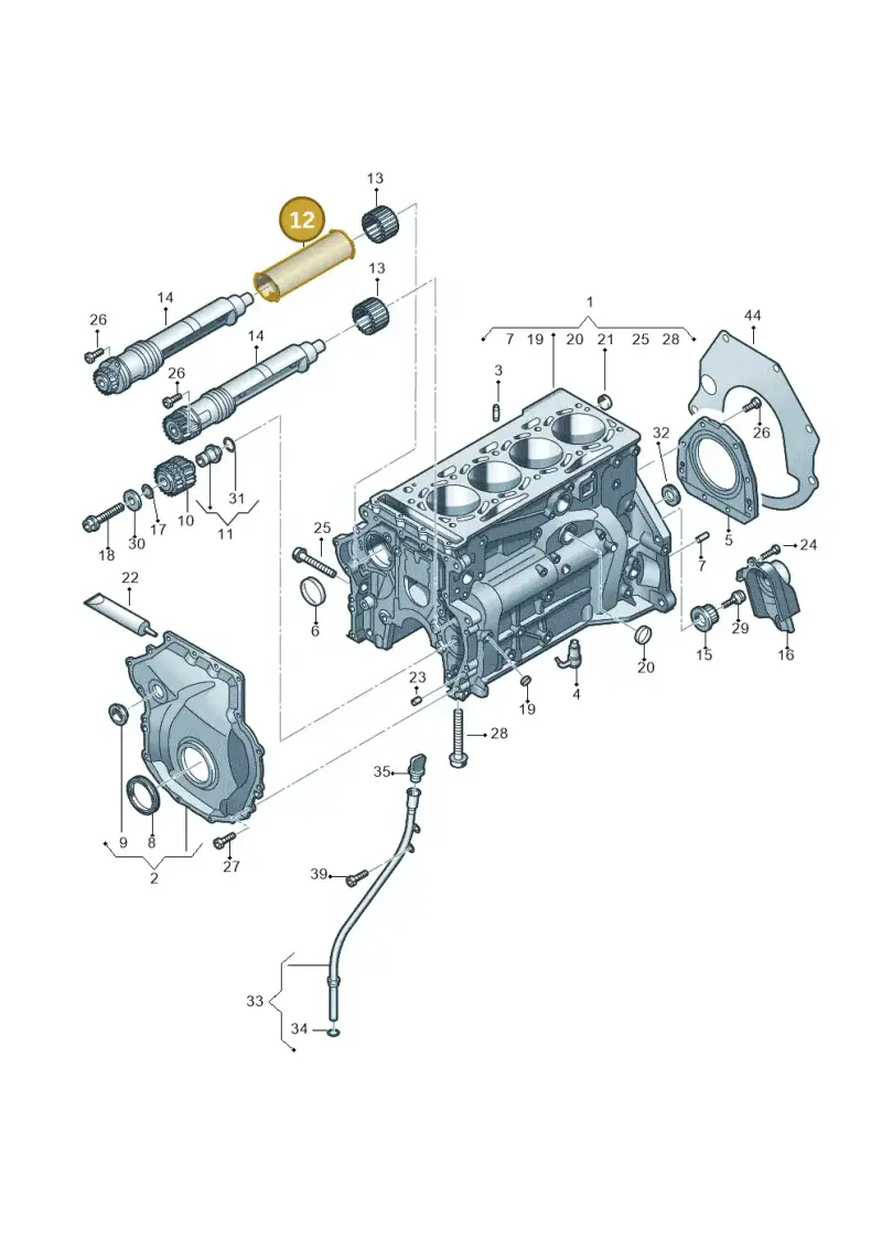 06K103199T — Volkswagen Multivan (2021-) diagram 746103100, position 12