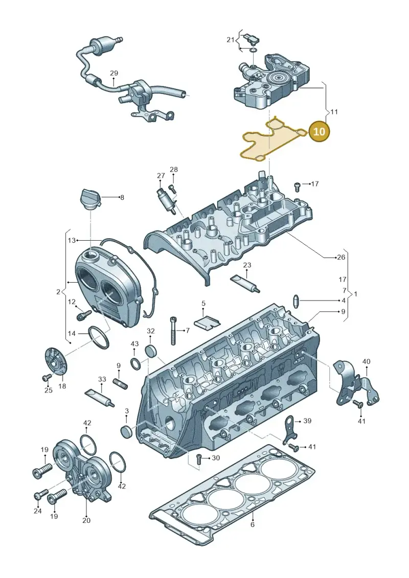 06K103484F — Volkswagen Passat estate (2023-) diagram 3j0103381, position 10
