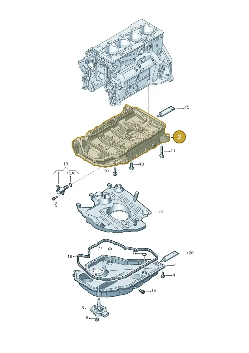 06K103603CT — Volkswagen Tiguan 2.0 4Motion (2017-2024) diagram 746103110, position 2