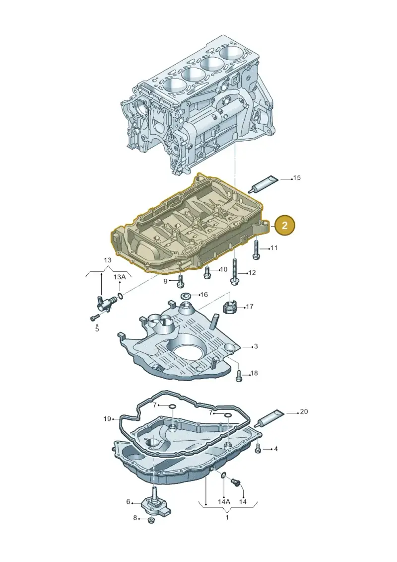 06K103603CT — Volkswagen Atlas (2016-2023) diagram 829103013, position 2