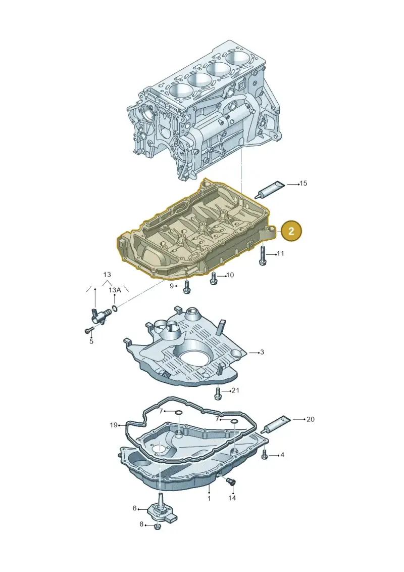 06K103603CT — Volkswagen Tiguan 2.0 4Motion (2017-2024) diagram 868103008, position 2