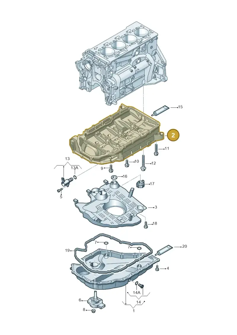 06K103603CT — Volkswagen Tiguan 2.0 4Motion (2017-2024) diagram 724103060, position 2