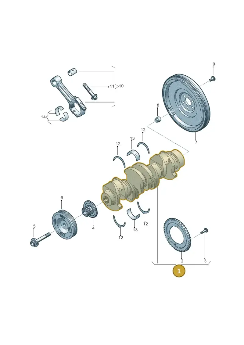 06K105101A — Volkswagen Beetle (2016-2019) diagram 692105080, position 1