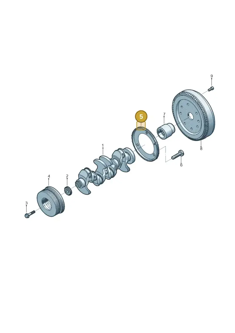 06K105189 — Volkswagen Tiguan 2.0 4Motion (2017-2024) diagram 431105932, position 5