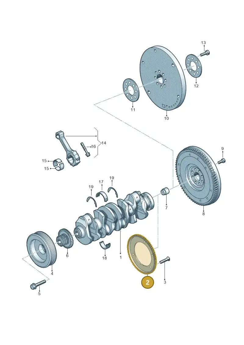 06K105189 — Volkswagen Beetle (2016-2019) diagram 691105050, position 2