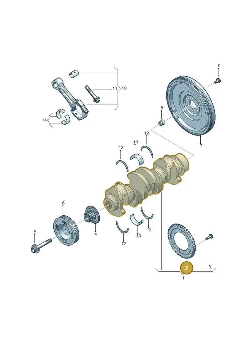 06K105189 — Volkswagen Beetle (2016-2019) diagram 692105080, position 2