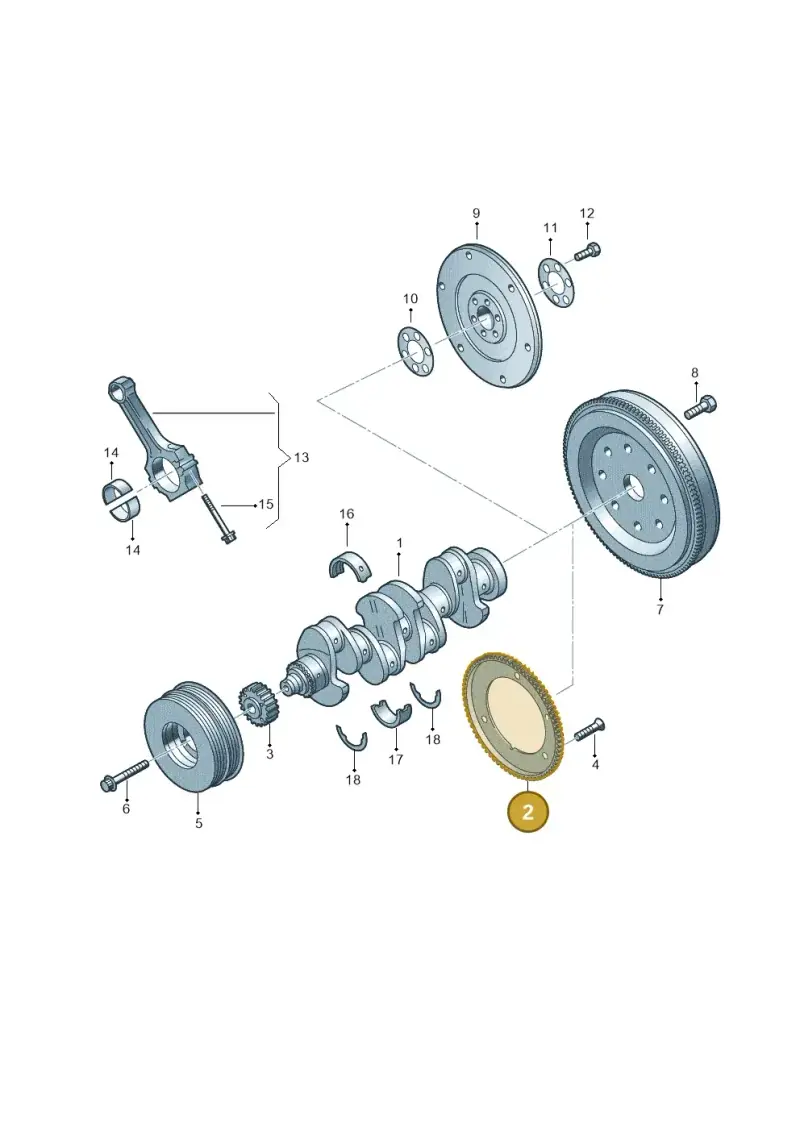 06K105189 — Volkswagen Golf 1.4 BlueMotion (2014-2017) diagram 781105200, position 2