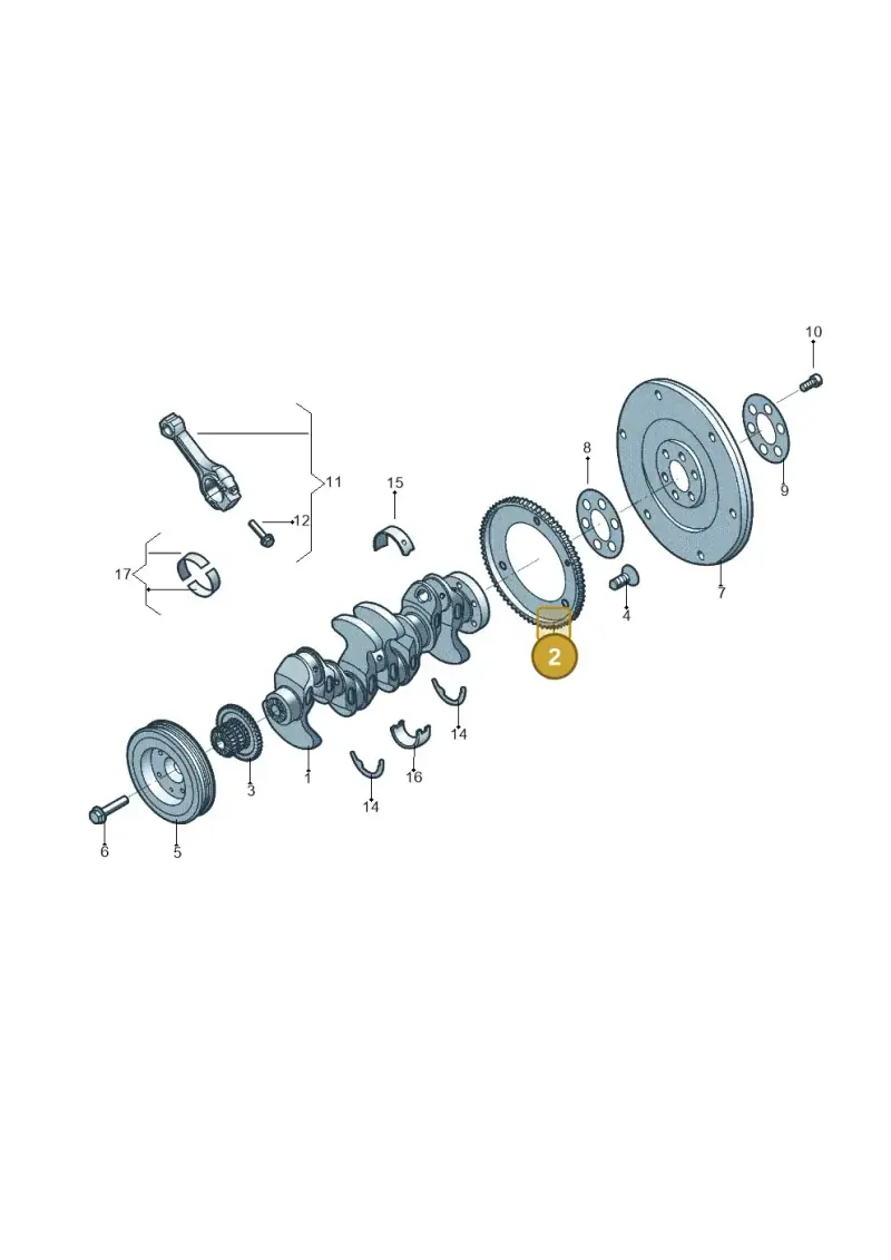 06K105189 — Volkswagen Tiguan 2.0 4Motion (2017-2024) diagram 833105080, position 2