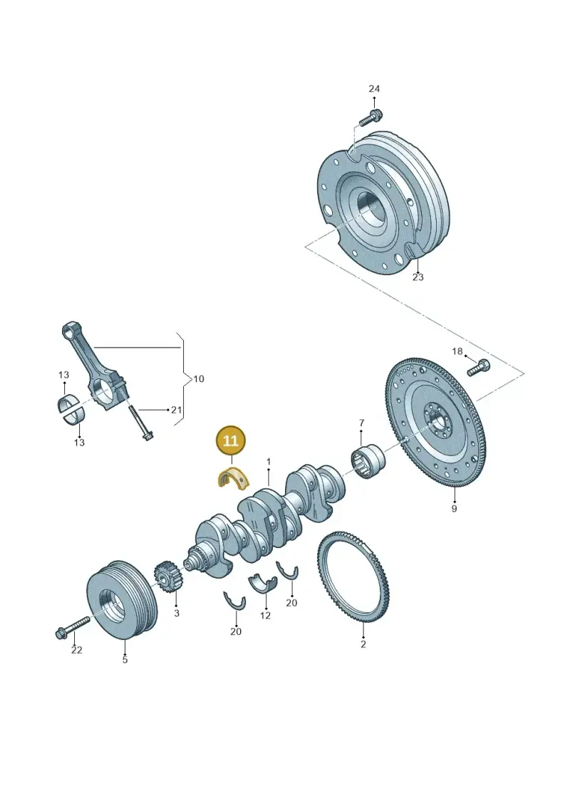 06K105561AF — Audi A5 Limousine (2024-2025) diagram 849105100, position 11
