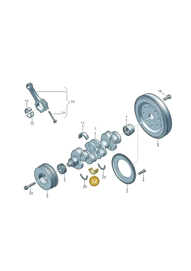 06K105591 — Volkswagen T-Roc BlueMotion (2017-2024) diagram 746105150, position 12