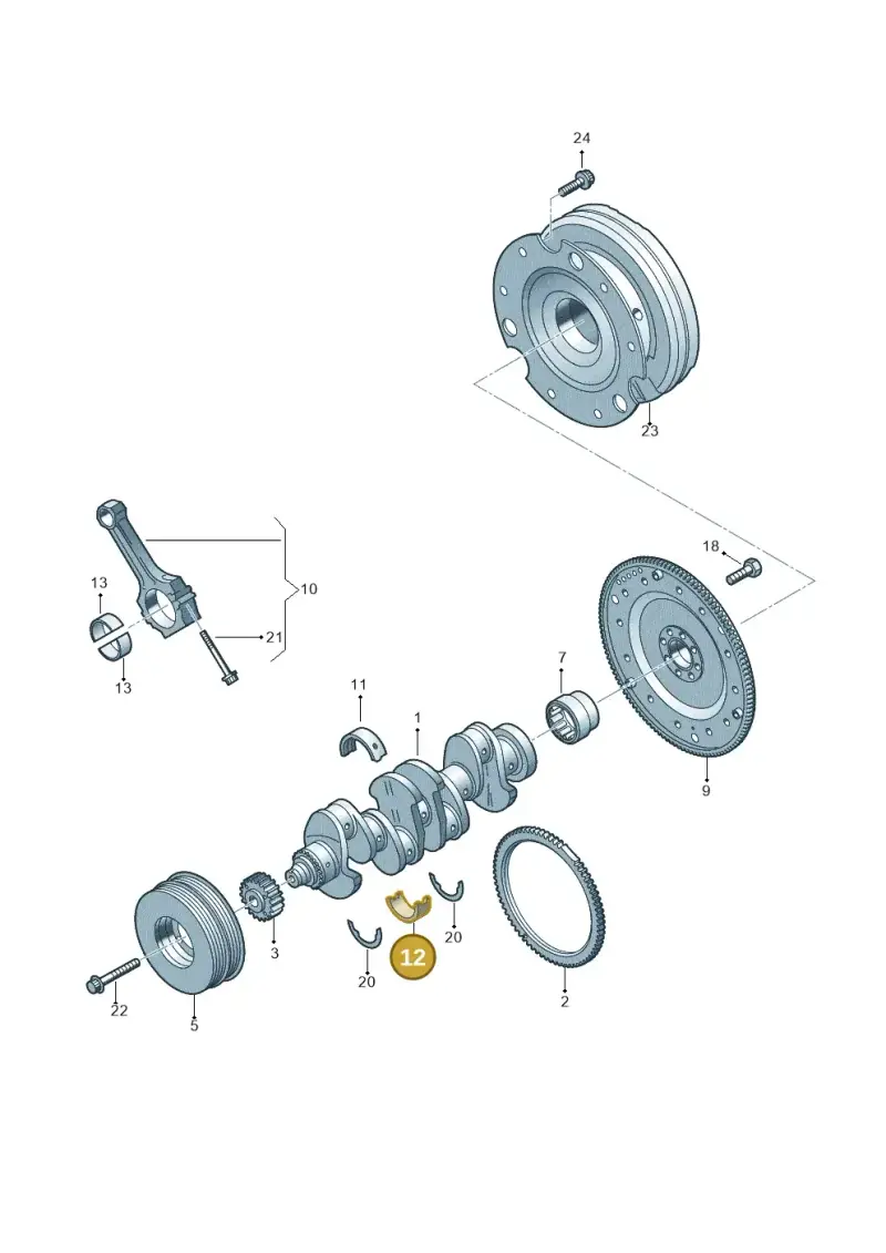 06K105591AF — Audi A5 Limousine (2024-2025) diagram 849105100, position 12