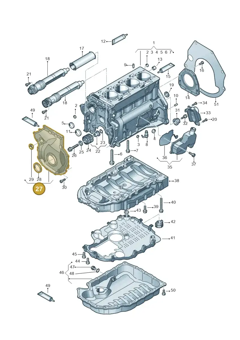 06K109210AF — Volkswagen Amarok twin cab (2016-2022) diagram 894103100, position 27