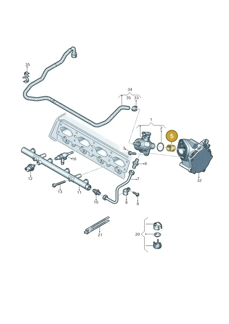 06K109311 — Volkswagen Tiguan 2.0 4Motion (2017-2024) diagram 745133220, position 5