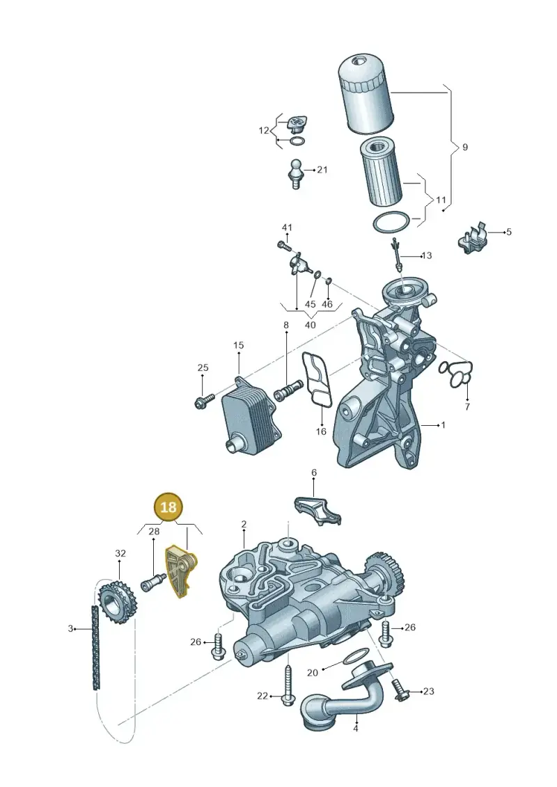 06K109507H — Volkswagen Atlas Cross Sport (2019-2023) diagram 827115100, position 18