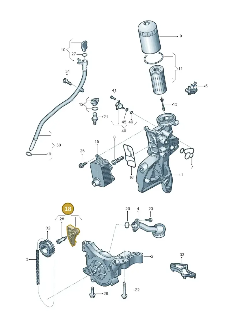 06K109507H — Volkswagen Golf 1.6 (2015-2019) diagram 867115300, position 18