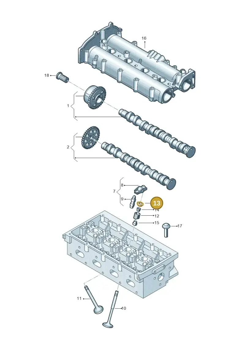 06K109641 — Volkswagen Tiguan 2.0 4Motion (2017-2024) diagram 798109030, position 13