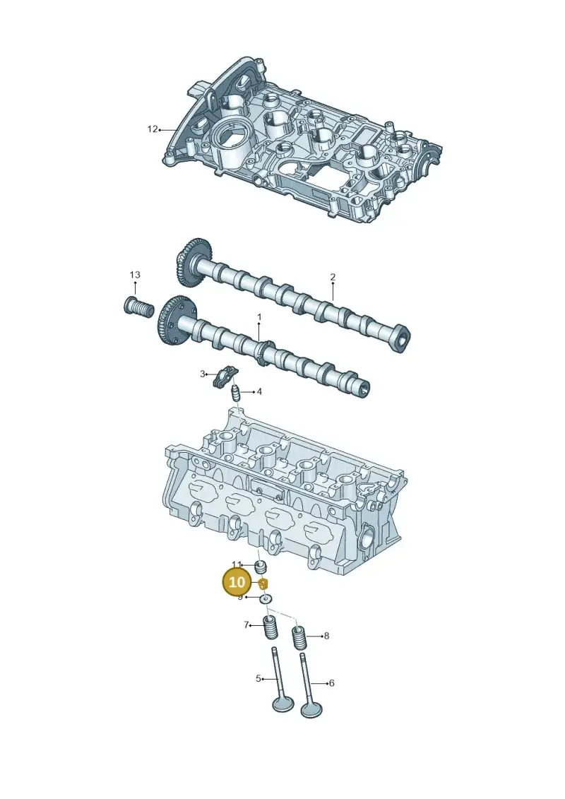06K109651 — Volkswagen Tiguan 2.0 4Motion (2017-2024) diagram 691109050, position 10