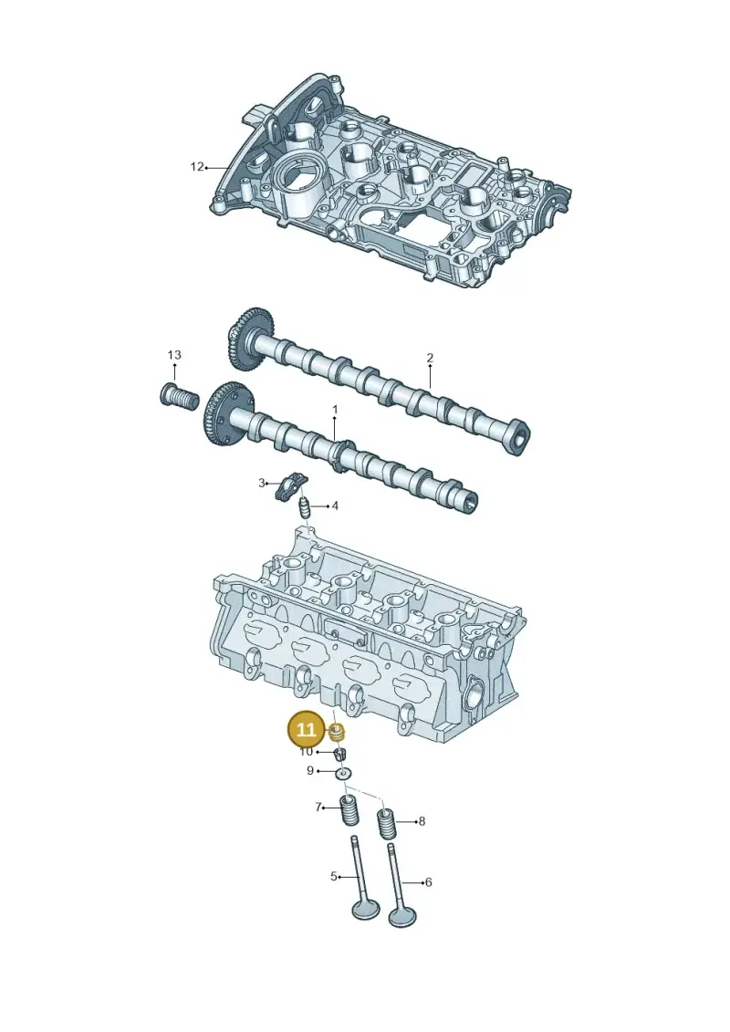 06K109675B — Volkswagen Tiguan 2.0 4Motion (2017-2024) diagram 691109050, position 11