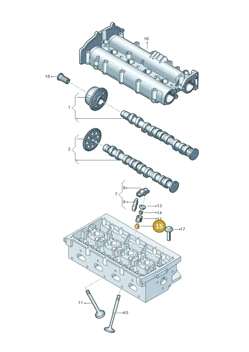 06K109675 — Volkswagen Tiguan 2.0 4Motion (2017-2024) diagram 798109030, position 15