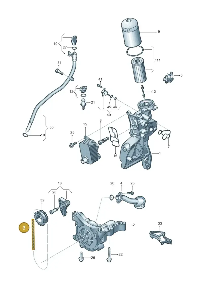 06K115225D — Volkswagen Golf 1.6 (2015-2019) diagram 867115300, position 3