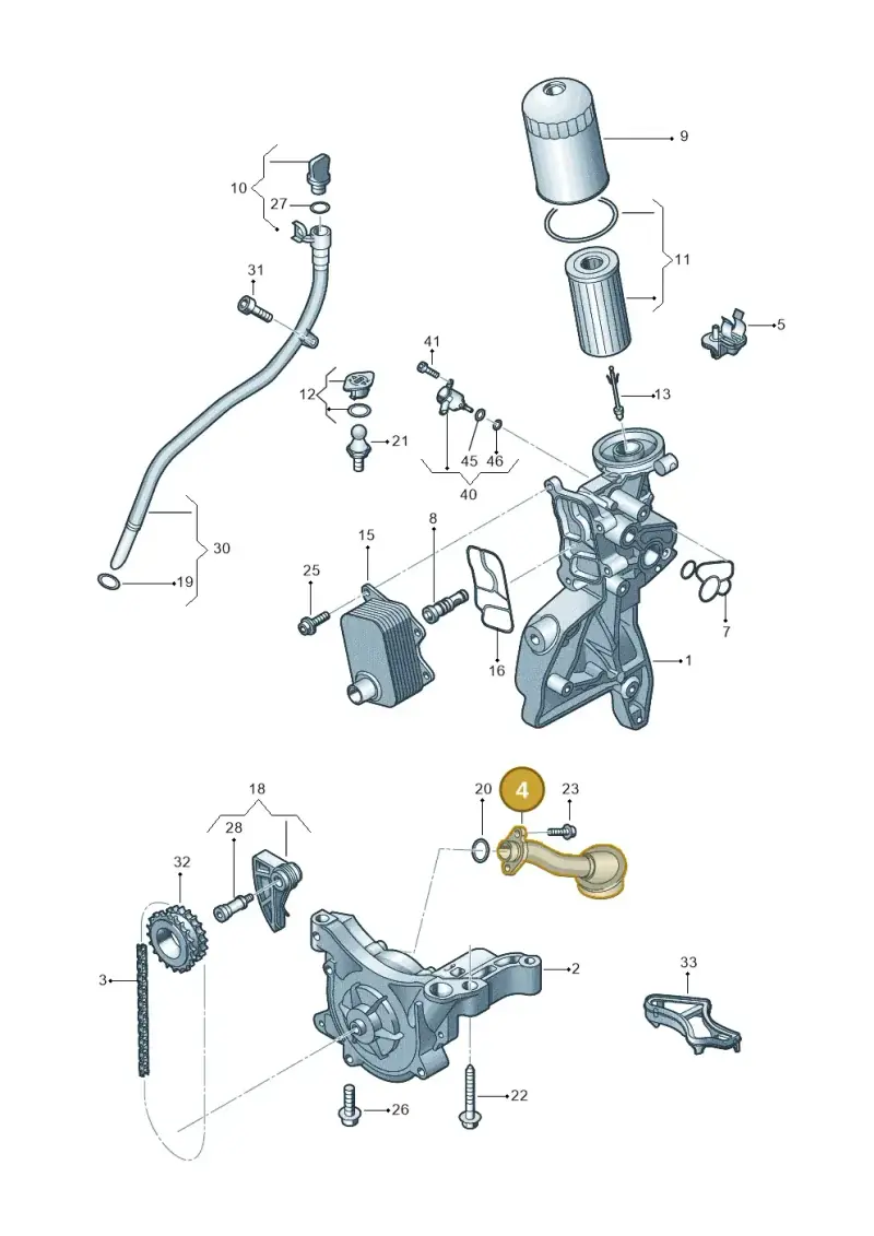 06K115251M — Volkswagen Golf 1.6 (2015-2019) diagram 867115300, position 4