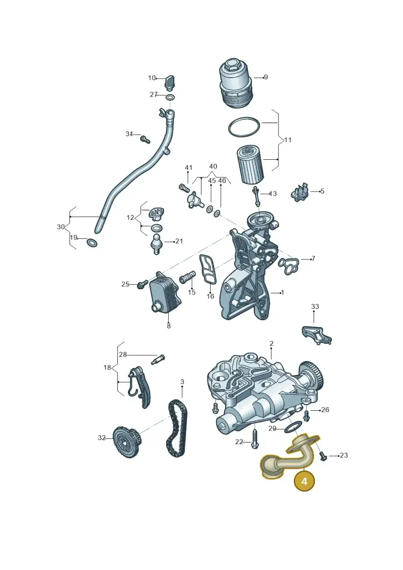 06K115251M — Volkswagen Tiguan 2.0 4Motion (2017-2024) diagram 496115150, position 4