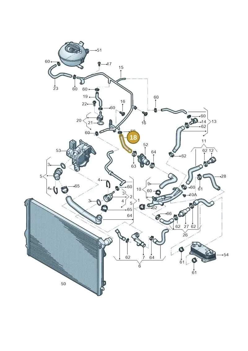 06K121049 — Volkswagen Jetta (2014-2017) diagram 789121041, position 18